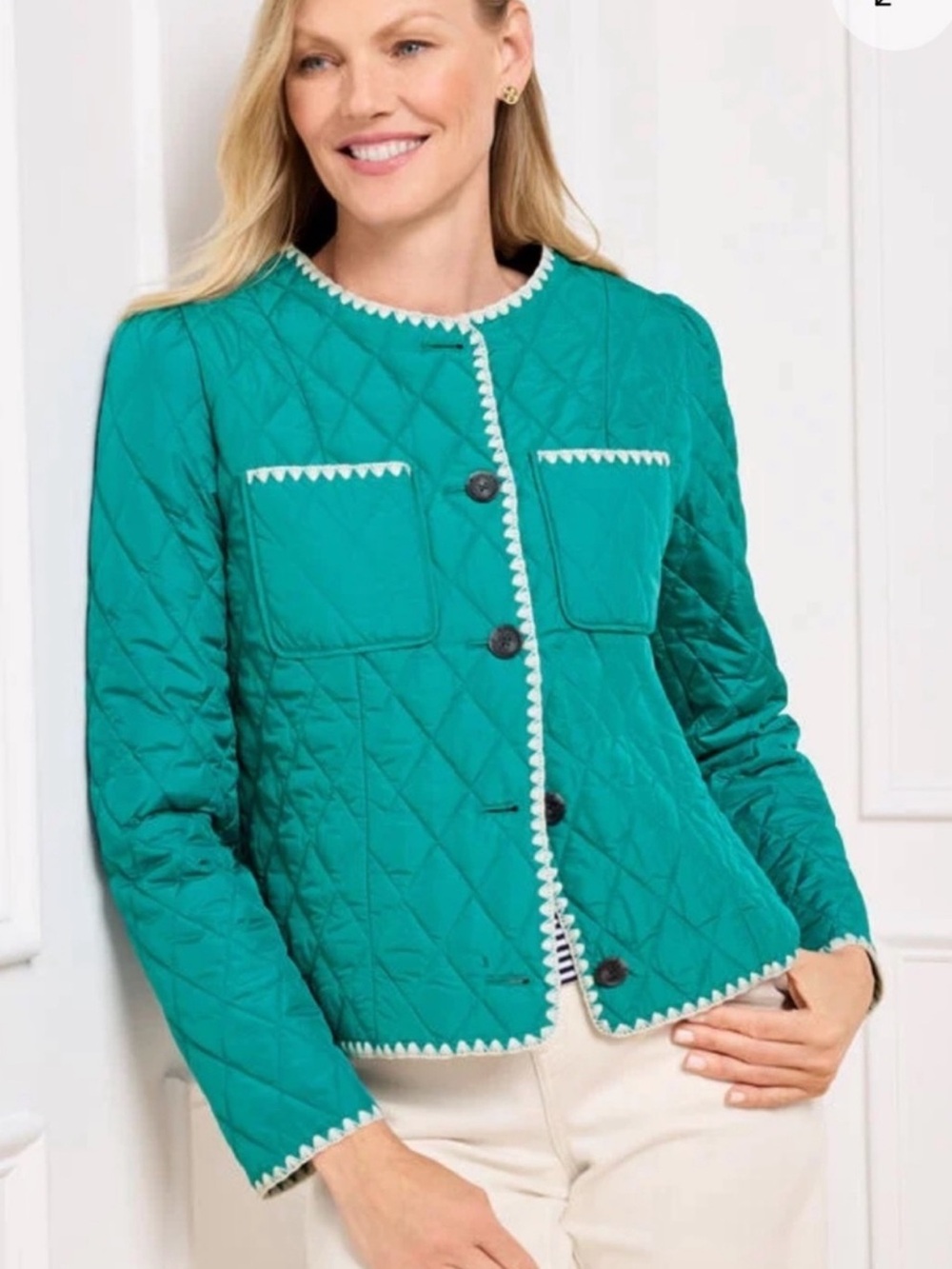 NWT...Talbots Lined Quilted Jacket Size XL